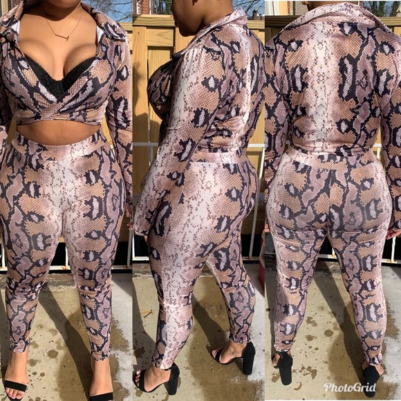 Other | Snake Print Two Piece Set | Poshmark